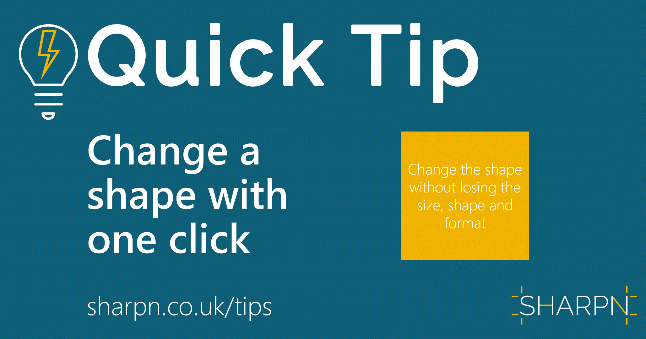 How to quickly change a shape in PowerPoint